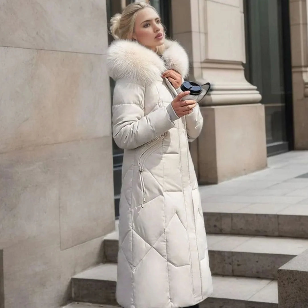 Kathy | Women's Long Hooded Quilted Coat