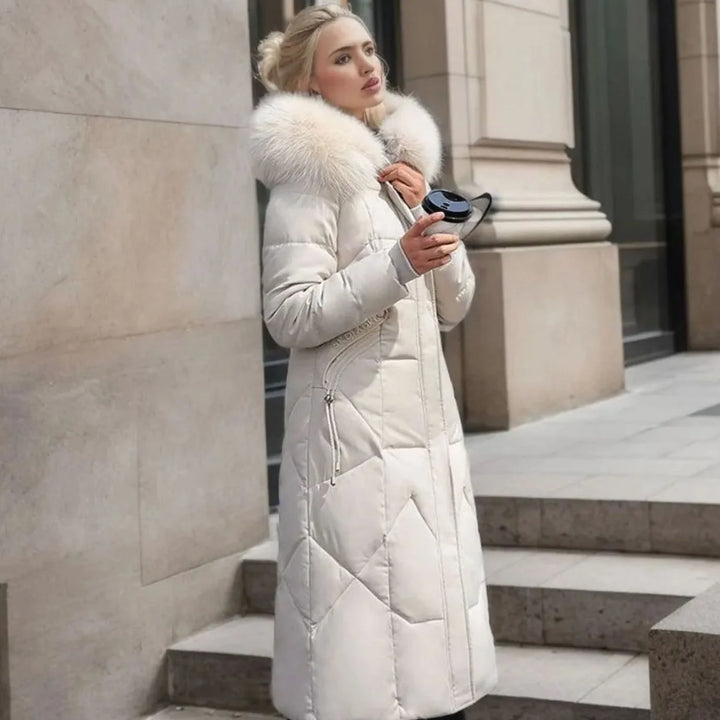 Kathy | Women's Long Hooded Quilted Coat