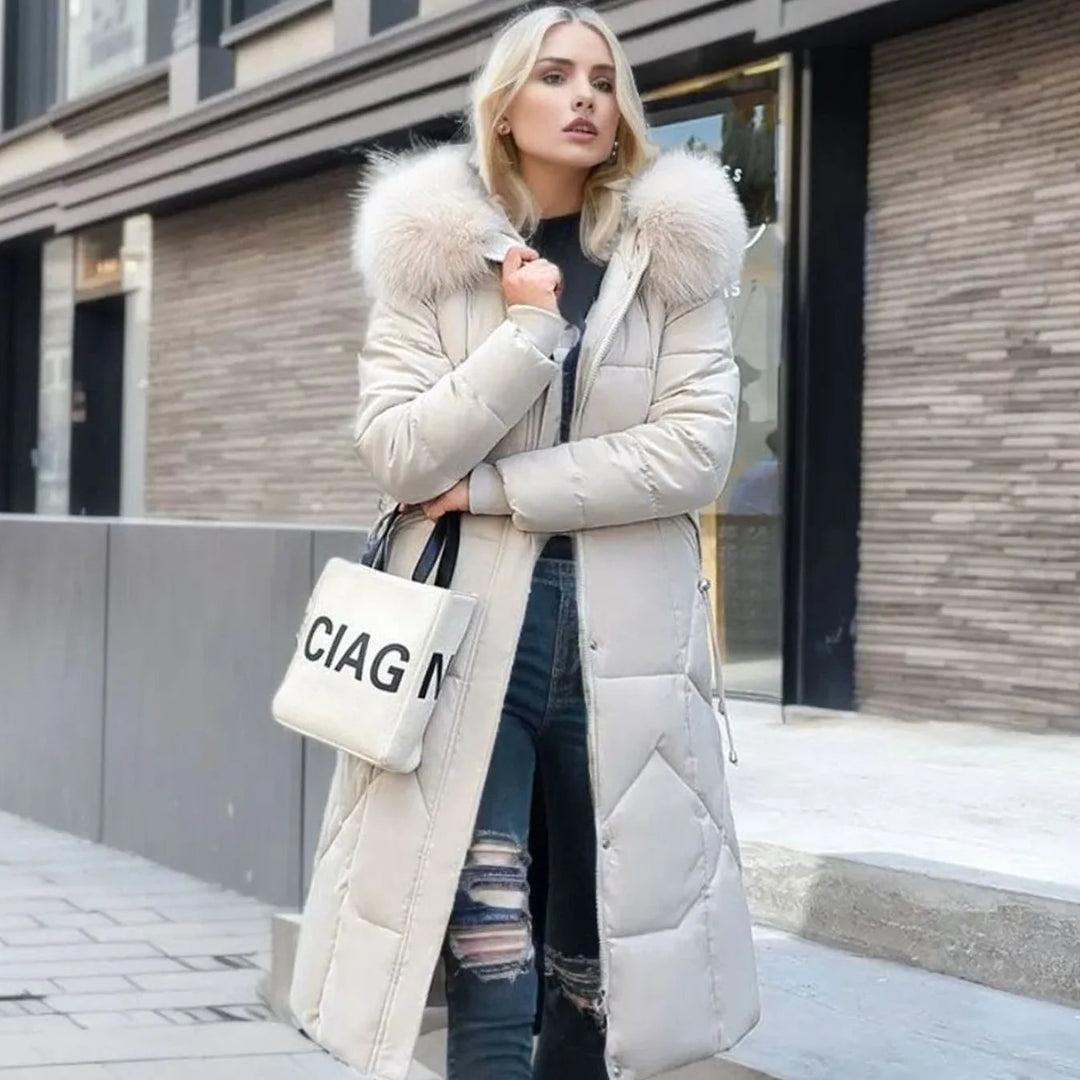 Kathy | Women's Long Hooded Quilted Coat