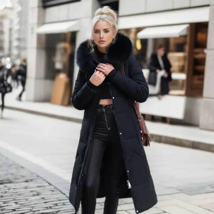 Kathy | Women's Long Hooded Quilted Coat