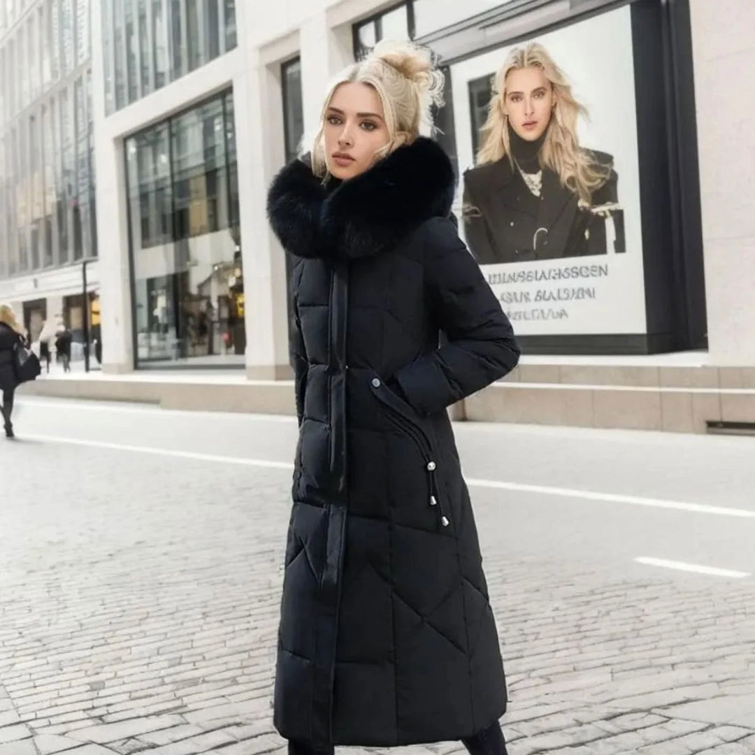 Kathy | Women's Long Hooded Quilted Coat