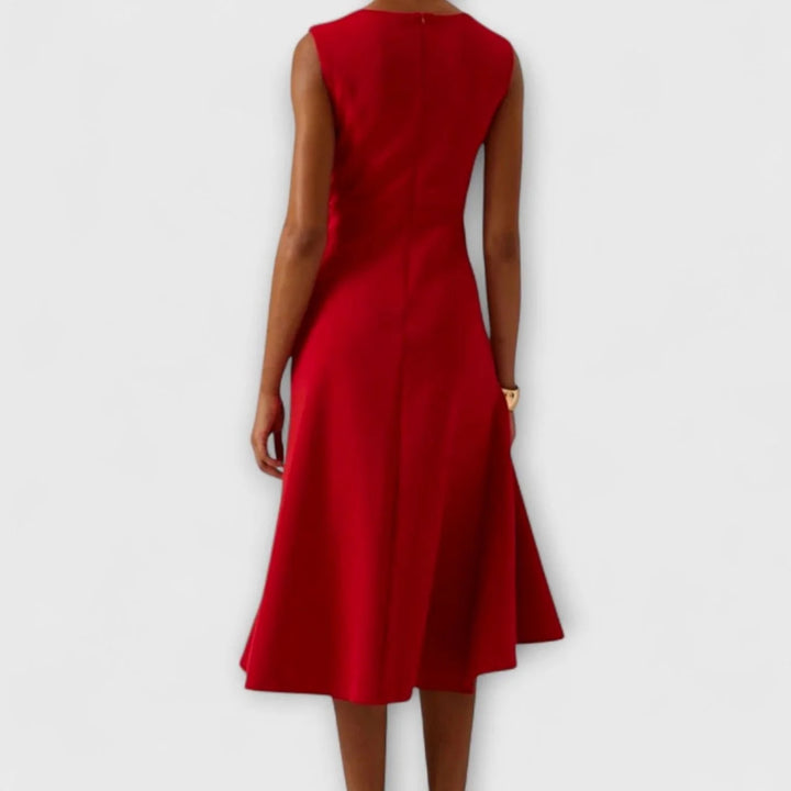 Kay | Women's Sleeveless Draped Midi Dress