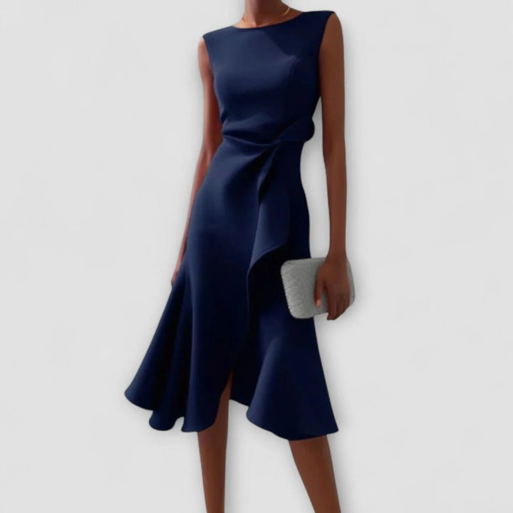 Kay | Women's Sleeveless Draped Midi Dress