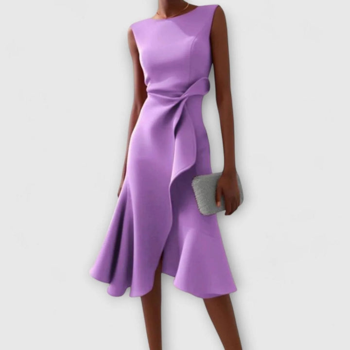 Kay | Women's Sleeveless Draped Midi Dress