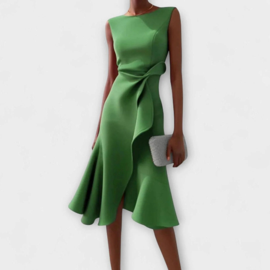Kay | Women's Sleeveless Draped Midi Dress