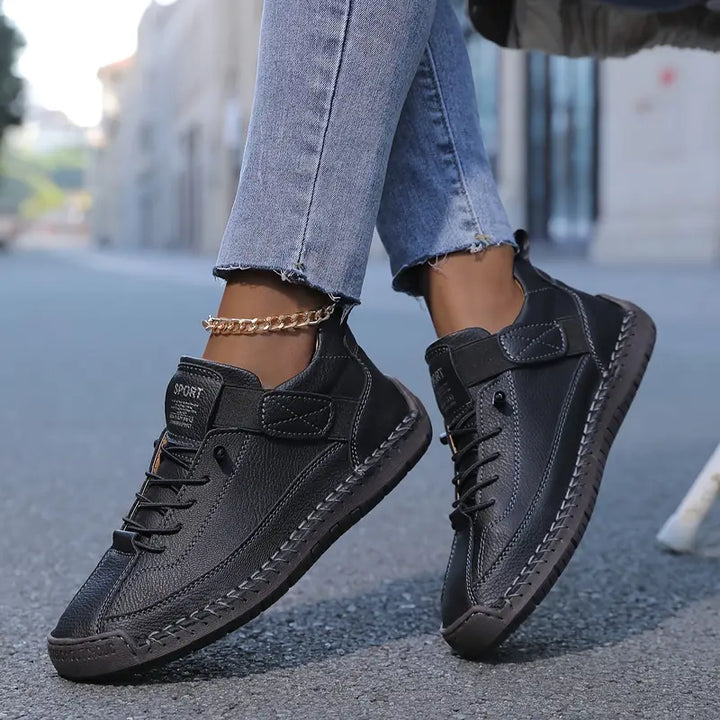 Kayla | Women's Beige Lace-Up Sneakers