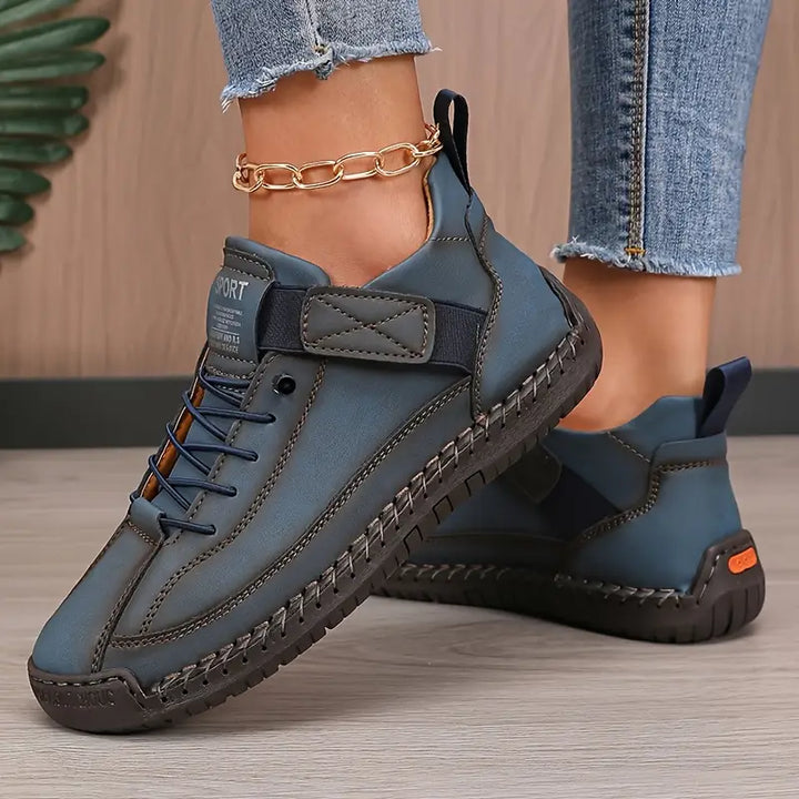 Kayla | Women's Beige Lace-Up Sneakers