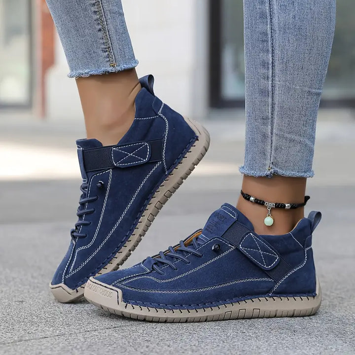 Kayla | Women's Beige Lace-Up Sneakers