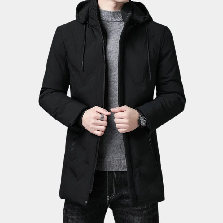 Keith | Men's Drawcord Hood Concealed Zip Parka