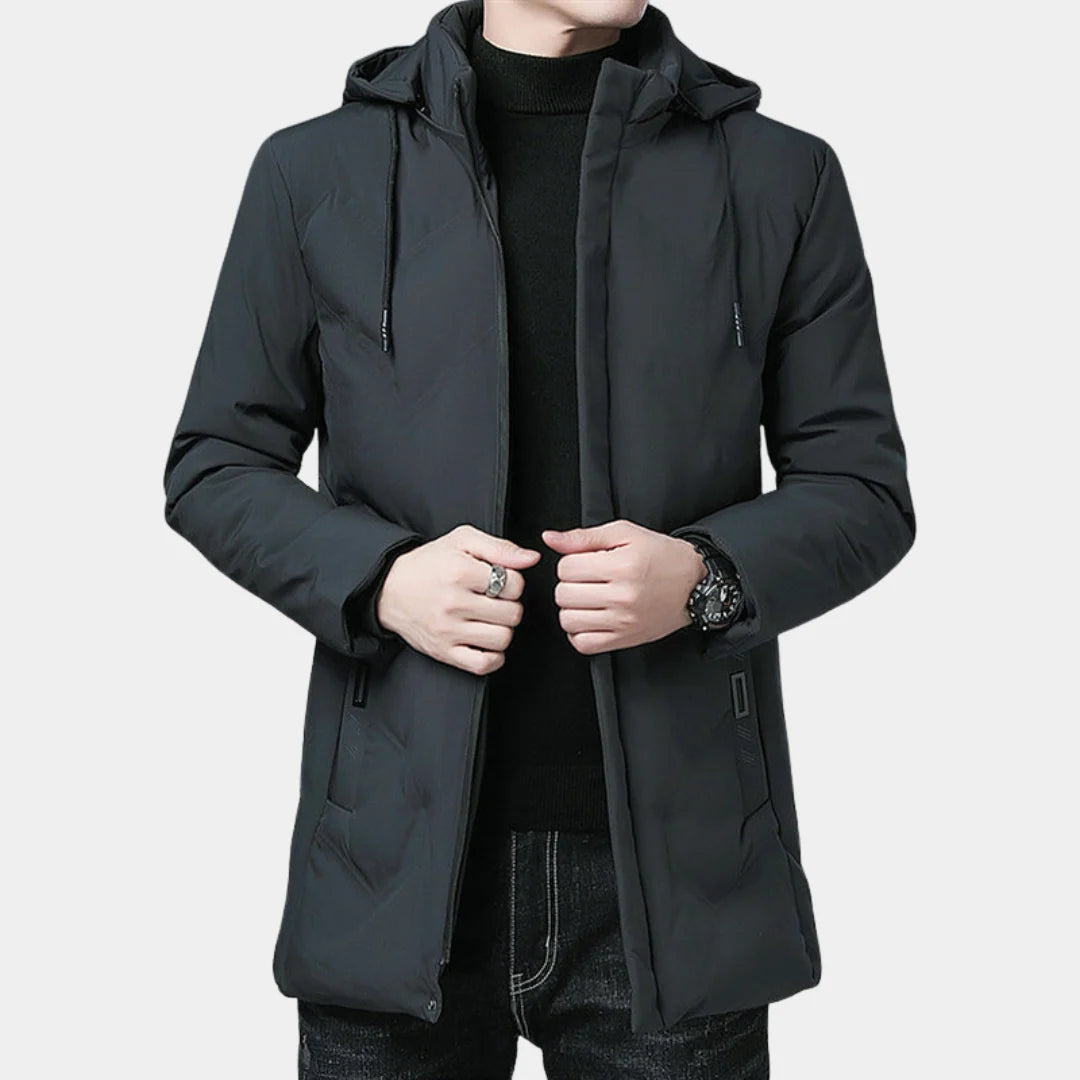 Keith | Men's Drawcord Hood Concealed Zip Parka