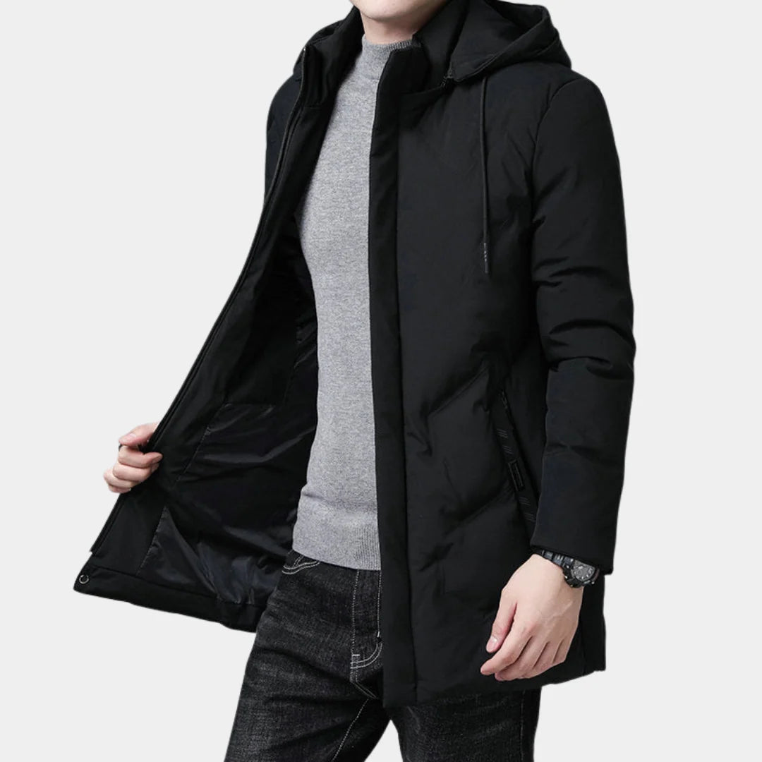Keith | Men's Drawcord Hood Concealed Zip Parka