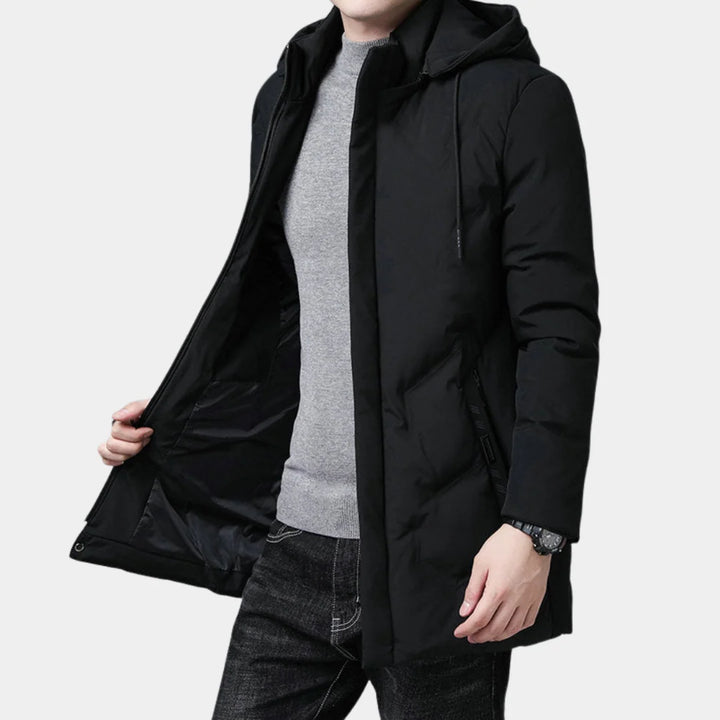 Keith | Men's Drawcord Hood Concealed Zip Parka