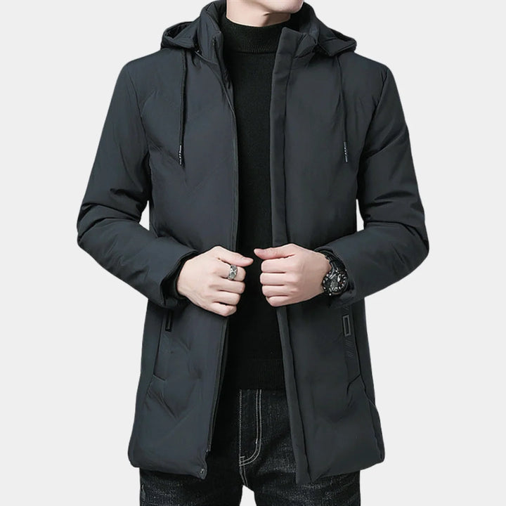 Keith | Men's Drawcord Hood Concealed Zip Parka