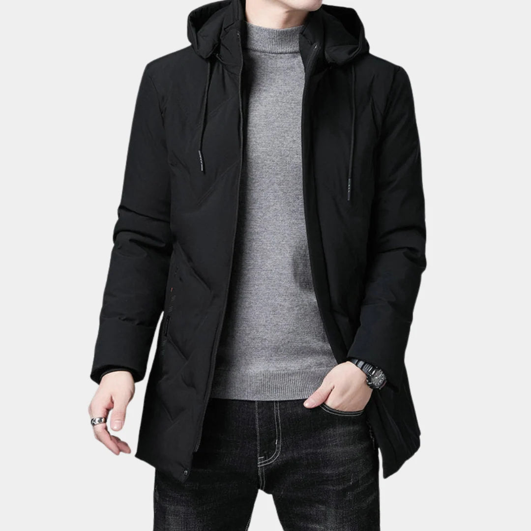 Keith | Men's Drawcord Hood Concealed Zip Parka