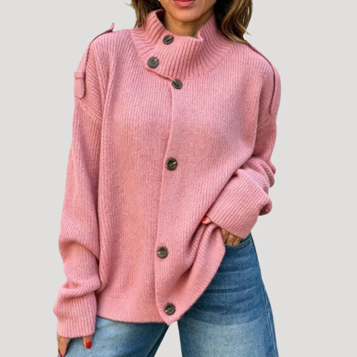 Kim | Women's Asymmetric Button Up Cardigan Sweater