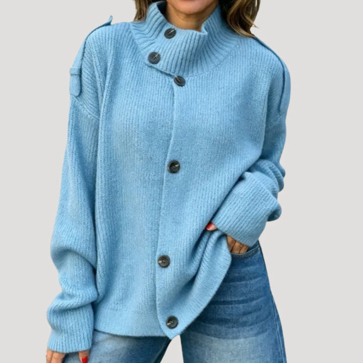 Kim | Women's Asymmetric Button Up Cardigan Sweater