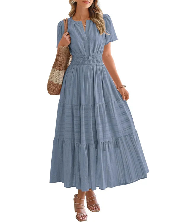 Kimberley | Women's Smocked Waist Maxi Dress