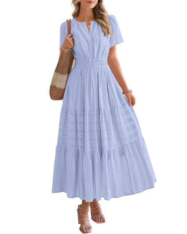Kimberley | Women's Smocked Waist Maxi Dress