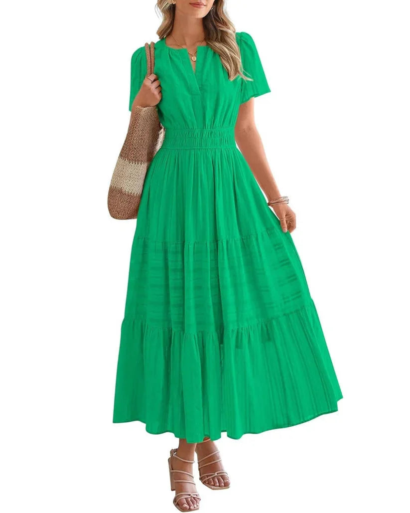 Kimberley | Women's Smocked Waist Maxi Dress