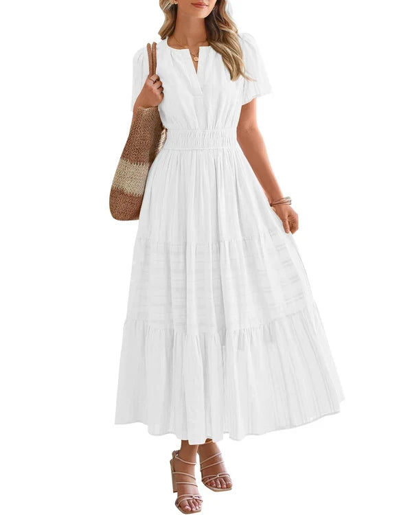 Kimberley | Women's Smocked Waist Maxi Dress