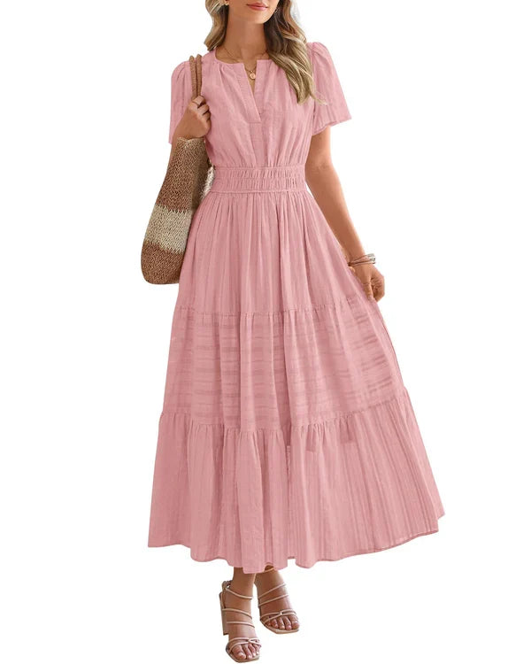 Kimberley | Women's Smocked Waist Maxi Dress