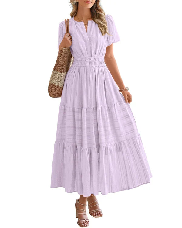 Kimberley | Women's Smocked Waist Maxi Dress