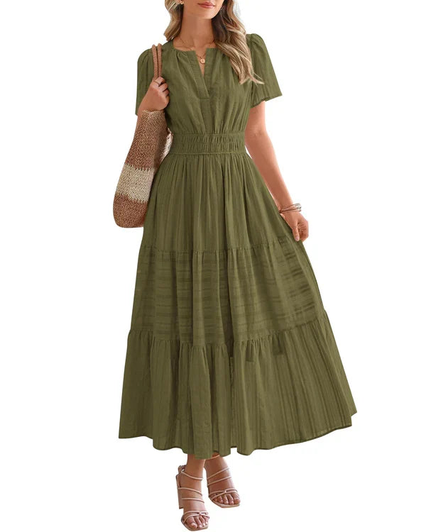 Kimberley | Women's Smocked Waist Maxi Dress