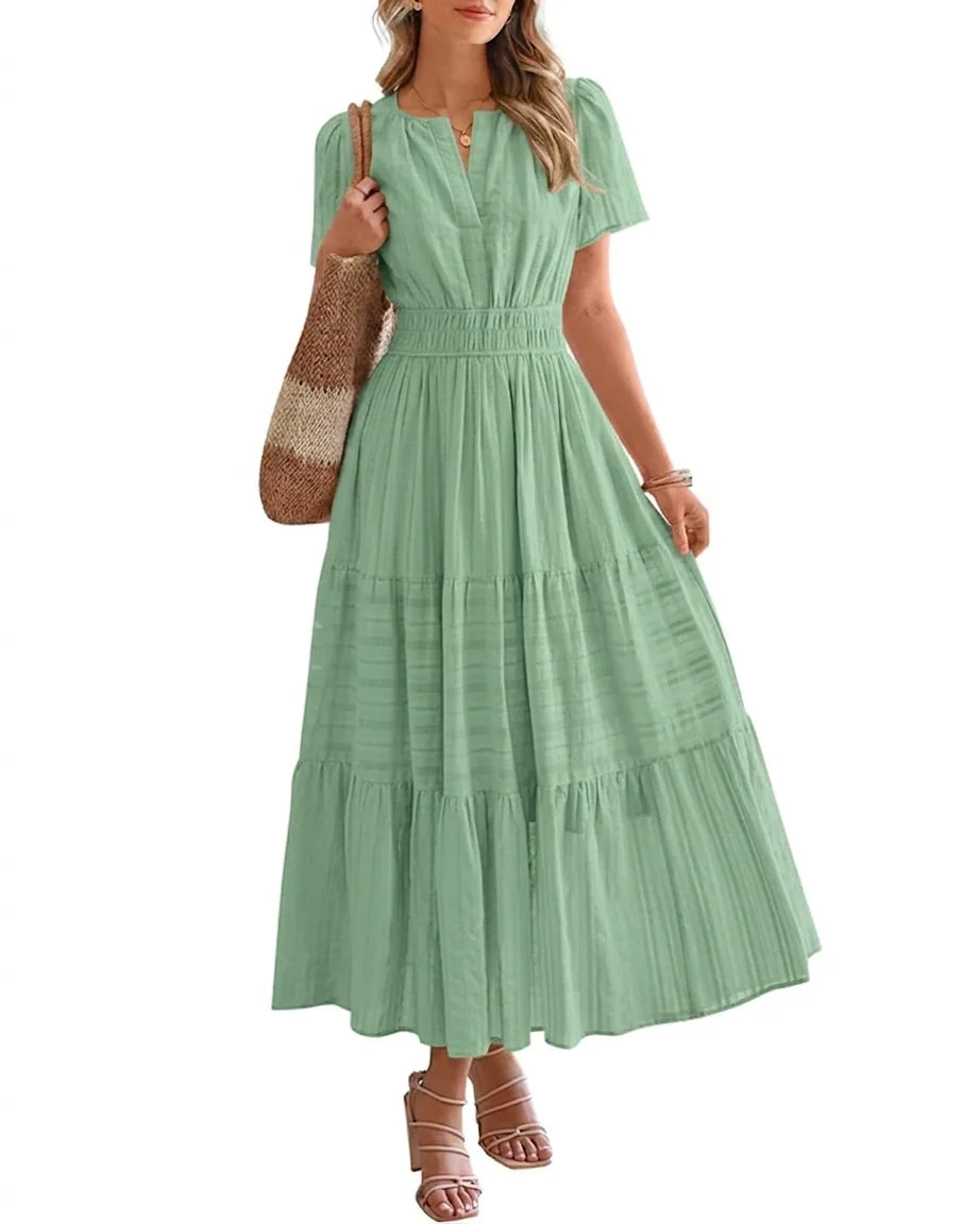 Kimberley | Women's Smocked Waist Maxi Dress