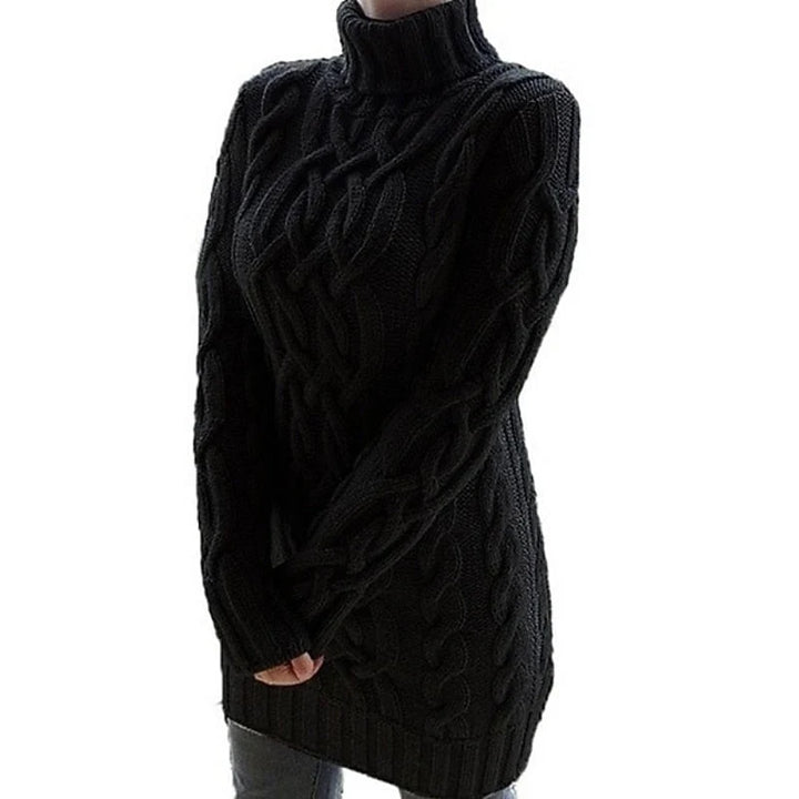 Kira | Women's Cable-Knit Turtleneck Dress