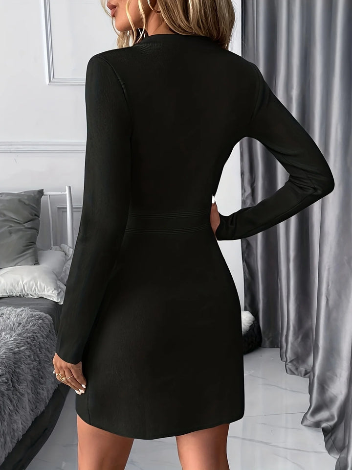 Kristina | Women's Button-Front Knit Dress