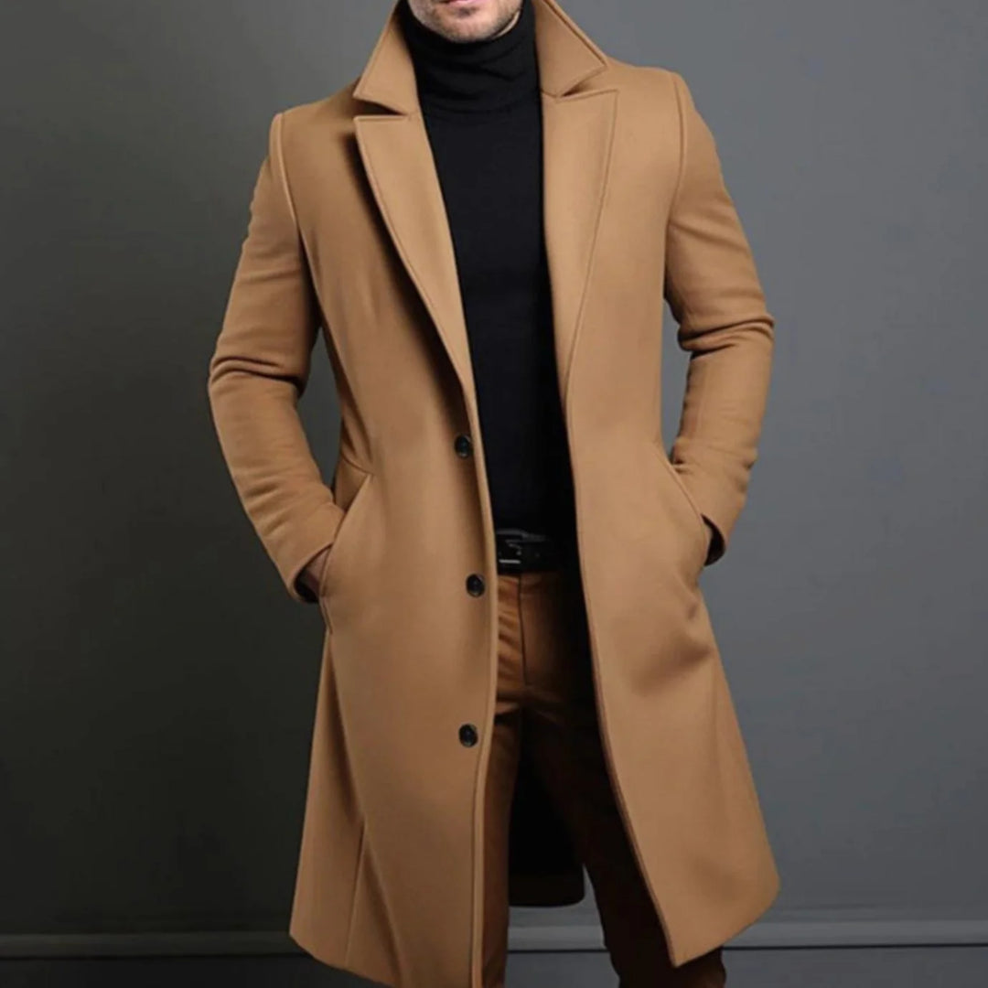 Kyle | Men's Slim-Fit Long Overcoat