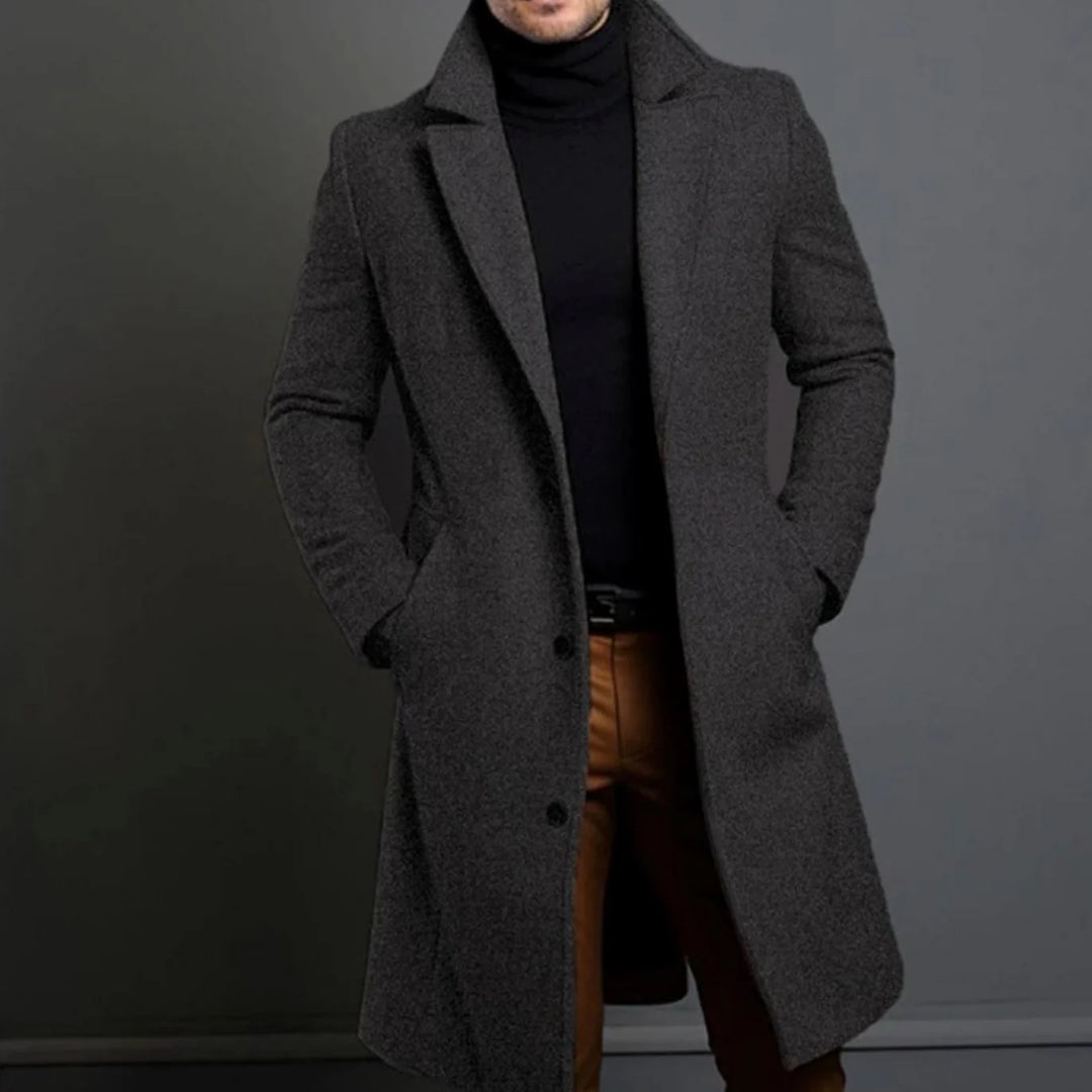 Kyle | Men's Slim-Fit Long Overcoat