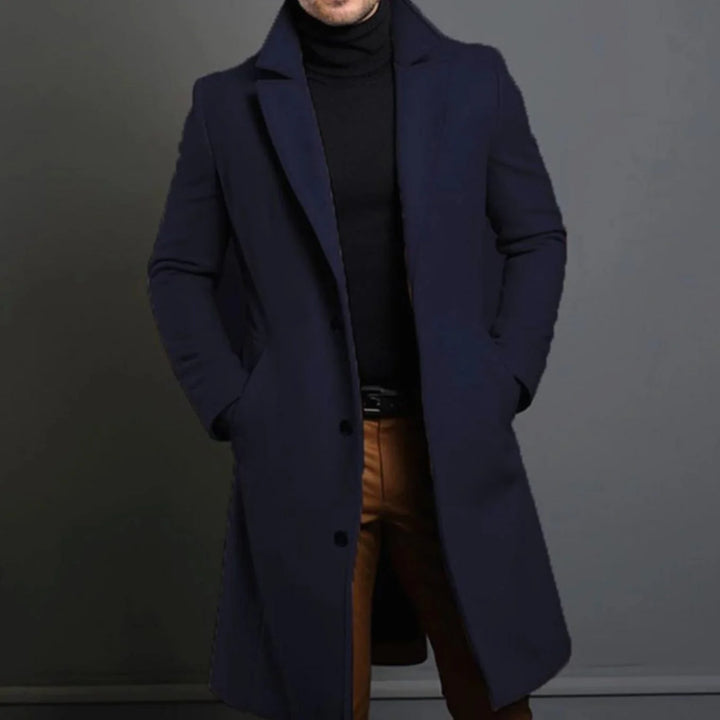 Kyle | Men's Slim-Fit Long Overcoat