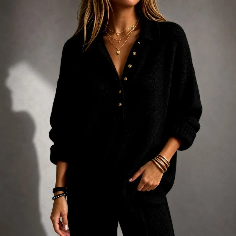 Kylie | Women's Collared Button-Front Sweater