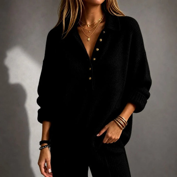 Kylie | Women's Collared Button-Front Sweater