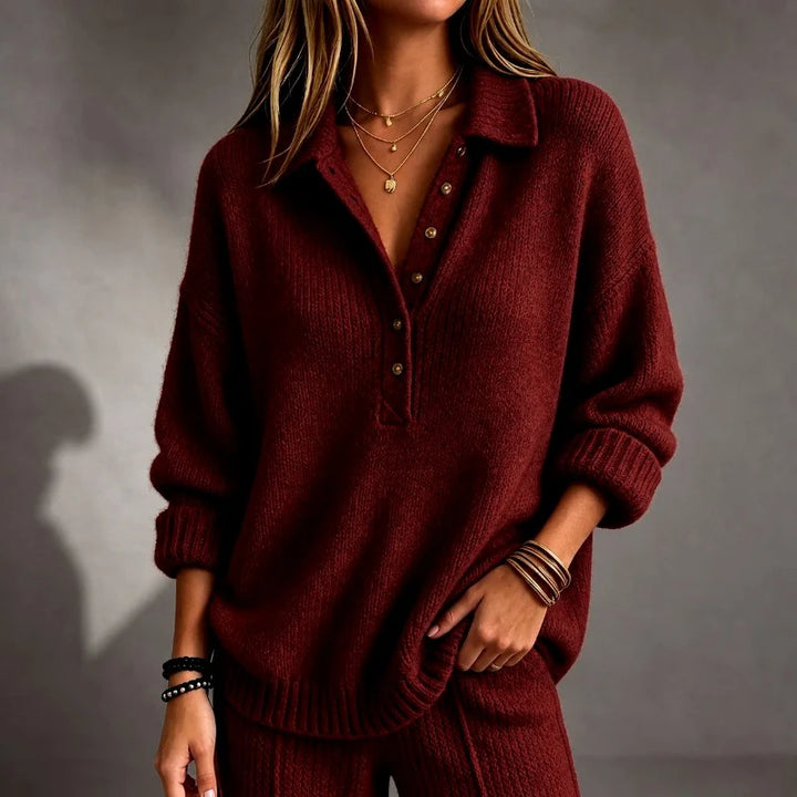 Kylie | Women's Collared Button-Front Sweater