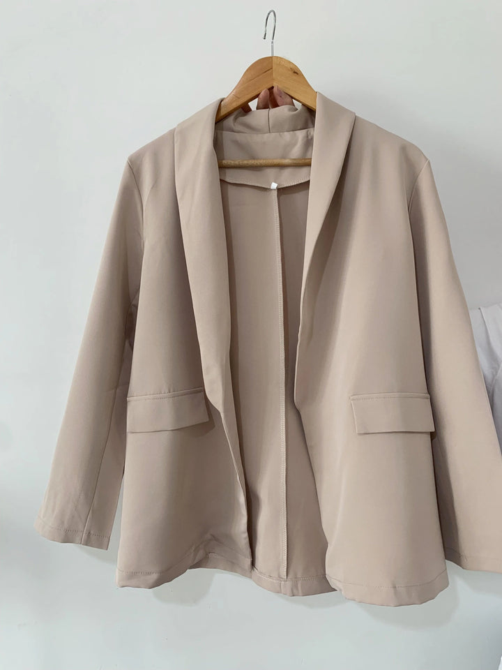Leonie | Women's Open Front Rolled Sleeve Blazer