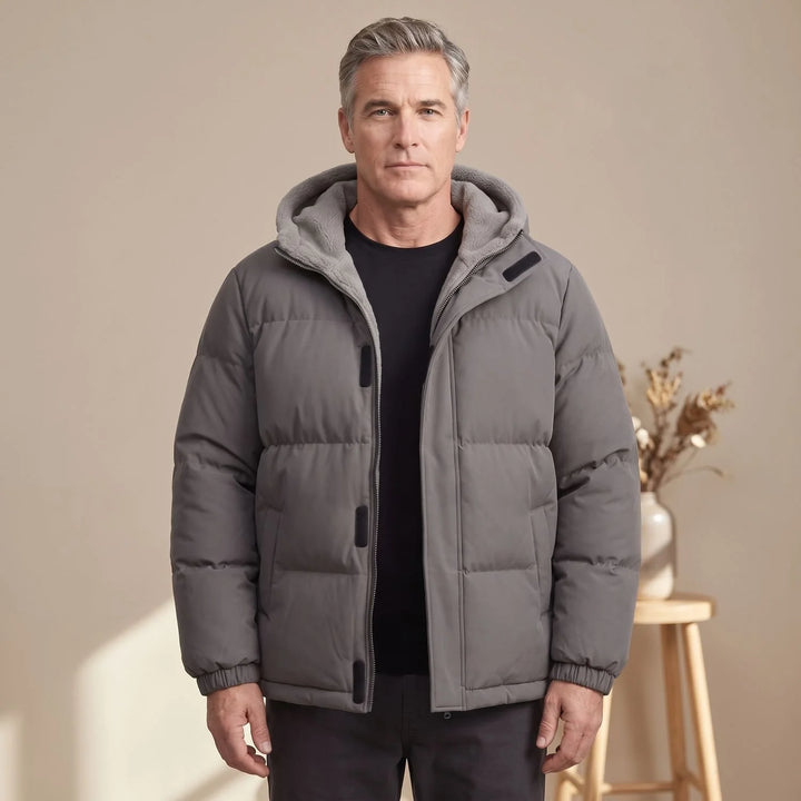 Lewis | Men's Layered Hood Quilted Puffer Jacket