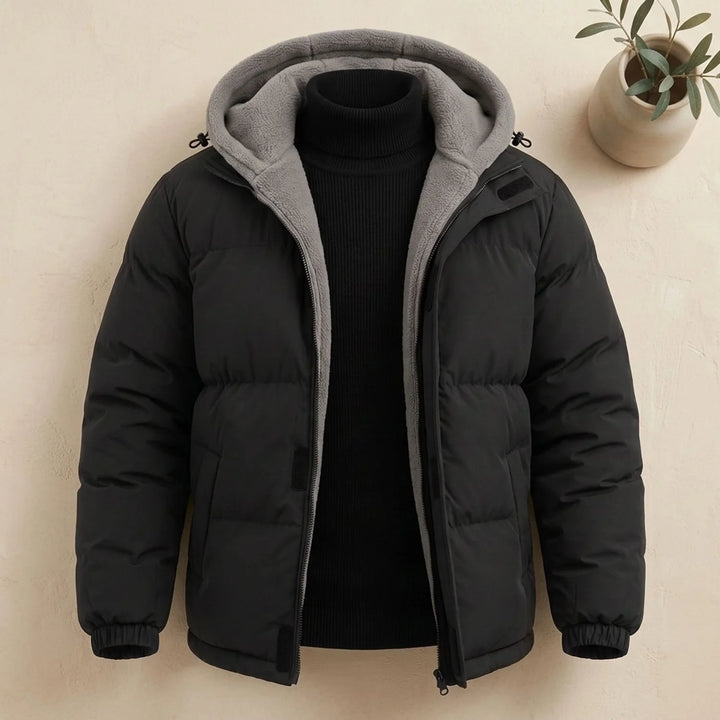 Lewis | Men's Layered Hood Quilted Puffer Jacket