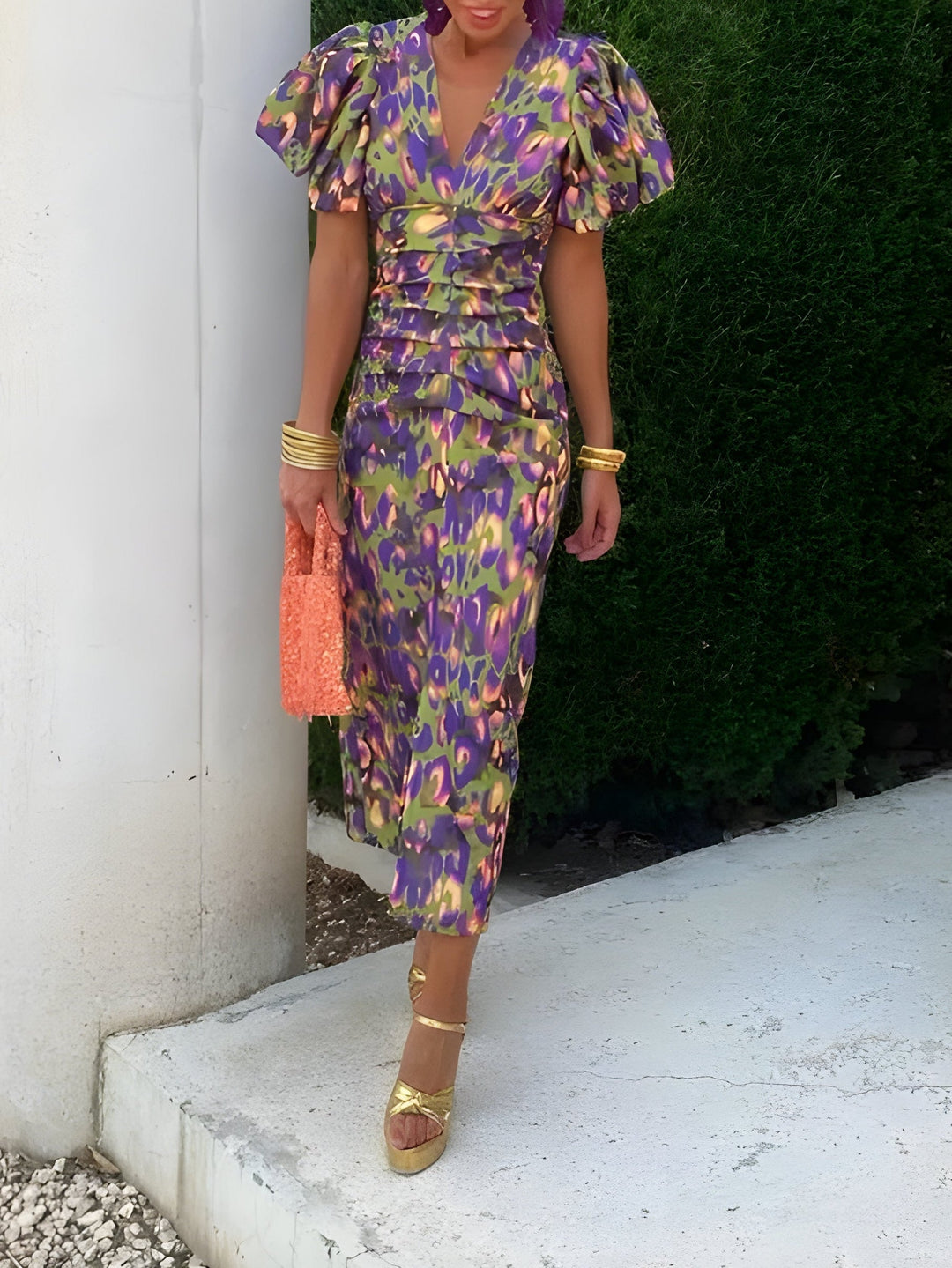 Lana - Pleated Sleeve Dress