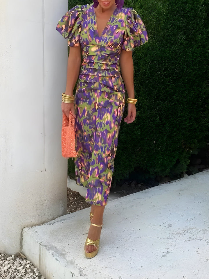 Lana - Pleated Sleeve Dress