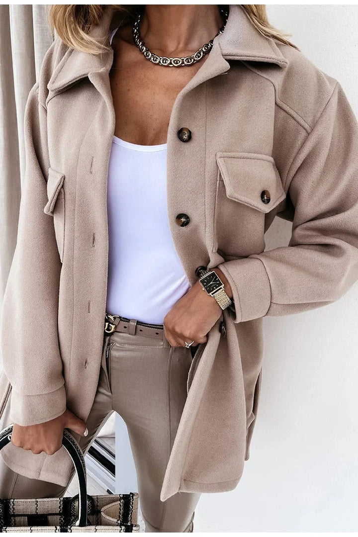 Liv | Women's Shacket Jacket Boxy Fit Button Up