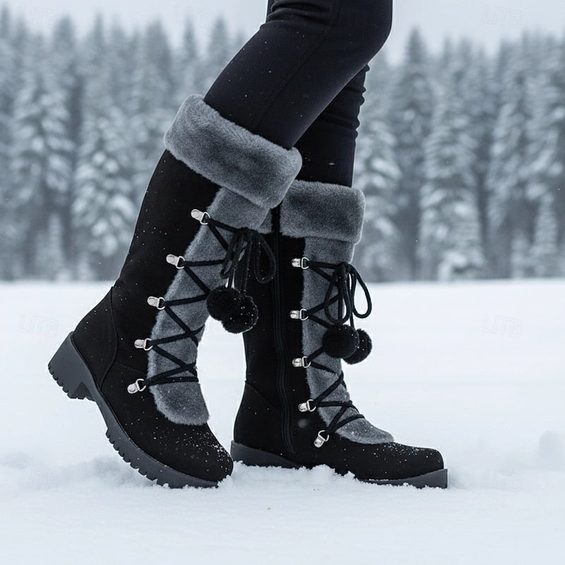 Sabrina | Cozy Lace-Up Winter Boots
