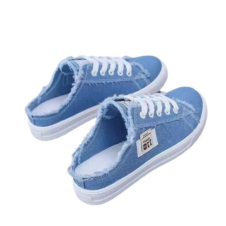 Lois | Women's Frayed Slip-On Mule Sneakers