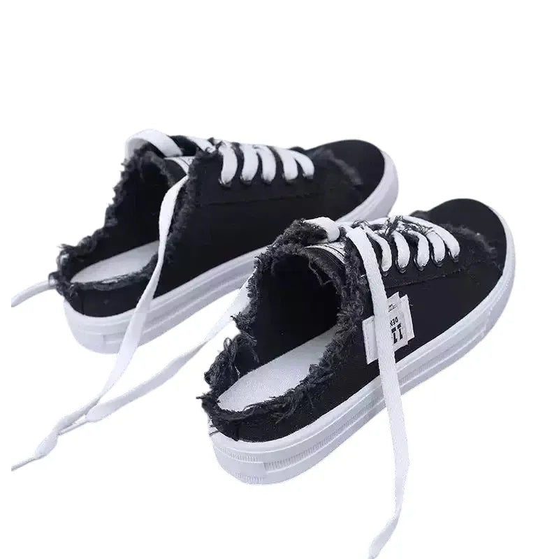 Lois | Women's Frayed Slip-On Mule Sneakers