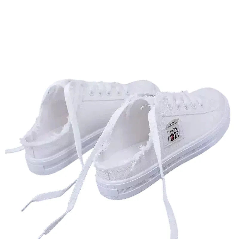 Lois | Women's Frayed Slip-On Mule Sneakers