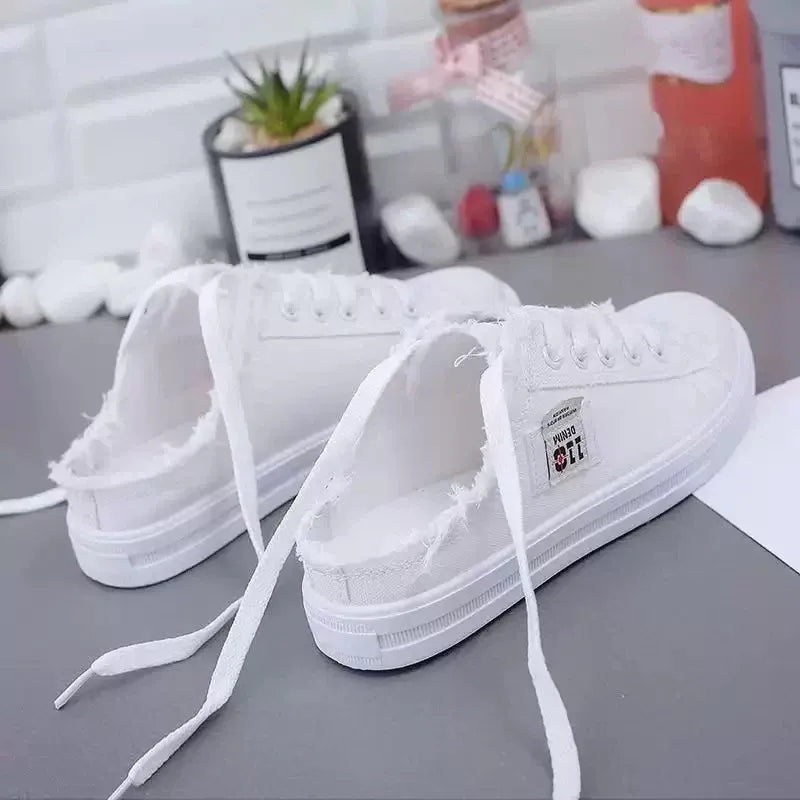 Lois | Women's Frayed Slip-On Mule Sneakers