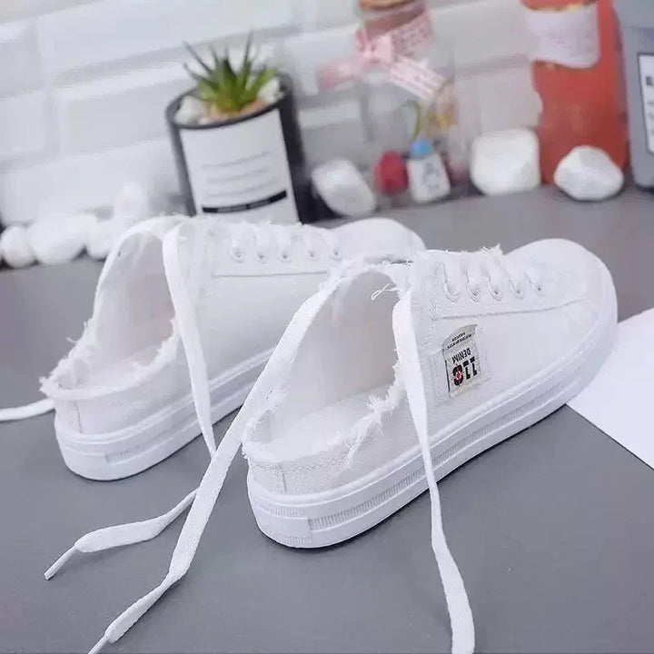 Lois | Women's Frayed Slip-On Mule Sneakers