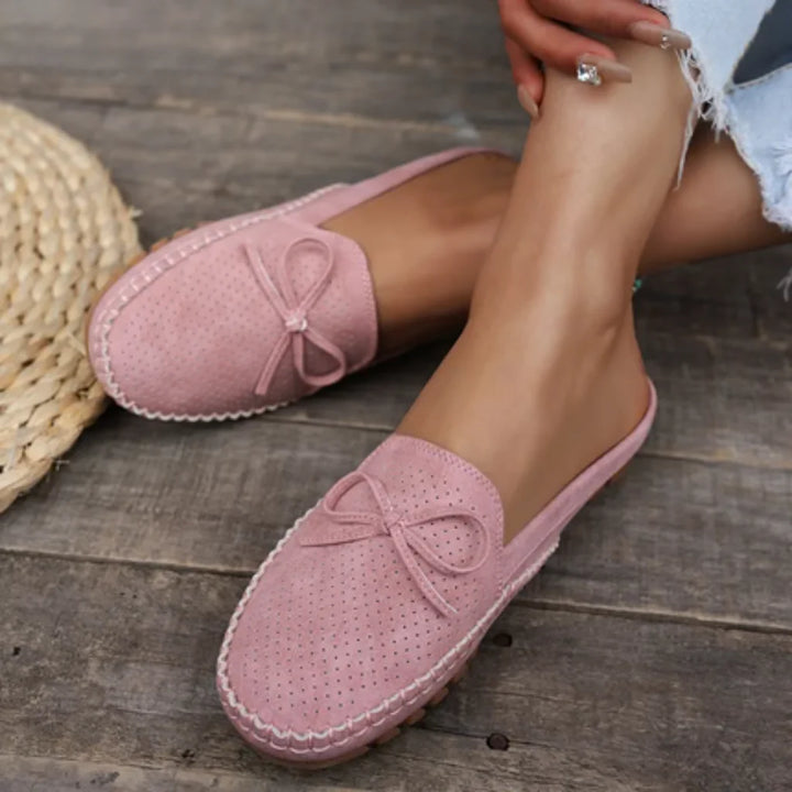Loretta | Women's Bow-Detail Slip-On Mules