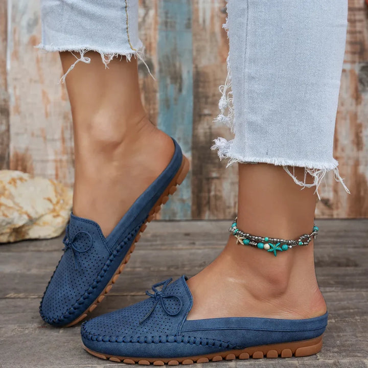 Loretta | Women's Bow-Detail Slip-On Mules